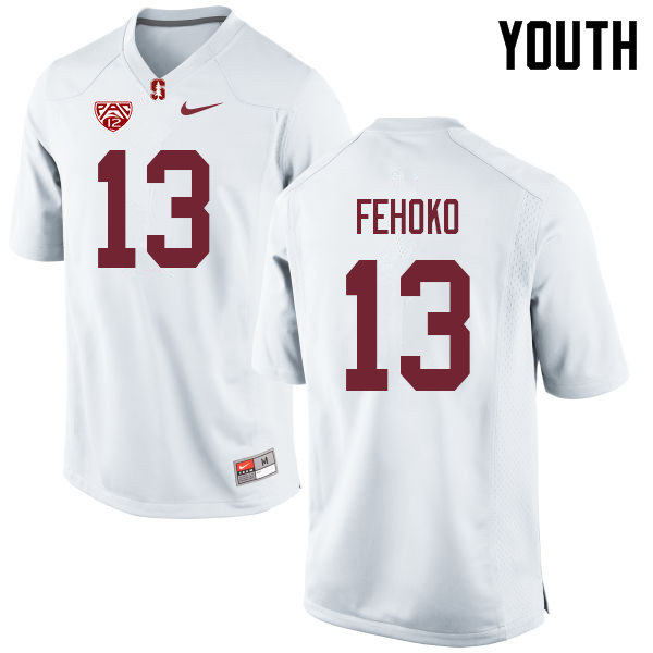 Youth #13 Simi Fehoko Stanford Cardinal College Football Jerseys Sale-White